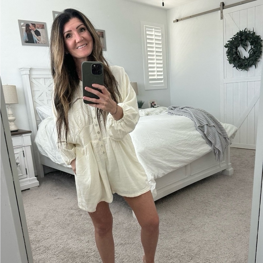 Bohme Cream Bohemian Romper